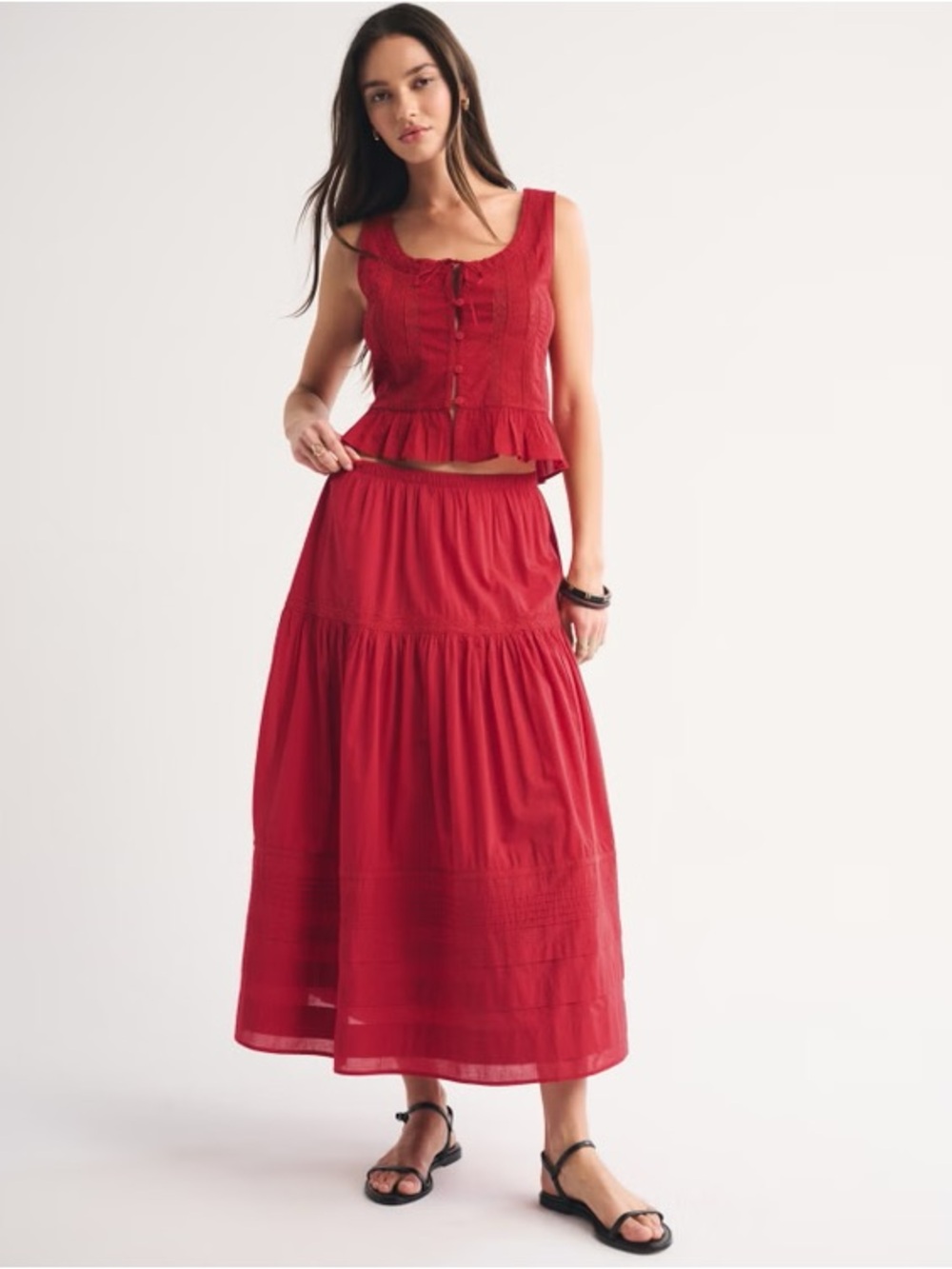 NWT Abercrombie & Fitch 100% Cotton Boho Maxi Skirt